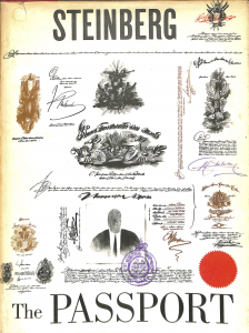 cover cartoon book of Saul Steinberg 'The Passport' 1957